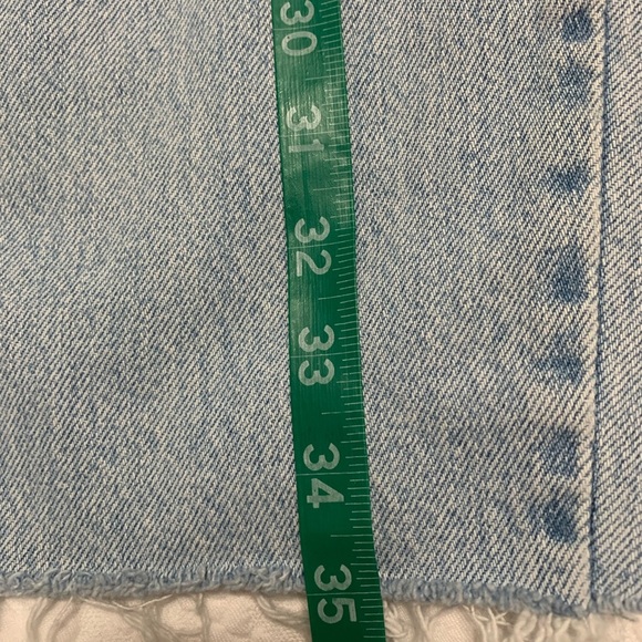 custom Levi’s 560 loose fit tapered leg cropped, distressed hem - Picture 10 of 11